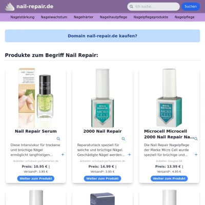 Screenshot nail-repair.de