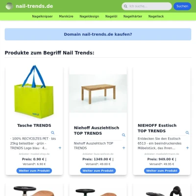 Screenshot nail-trends.de