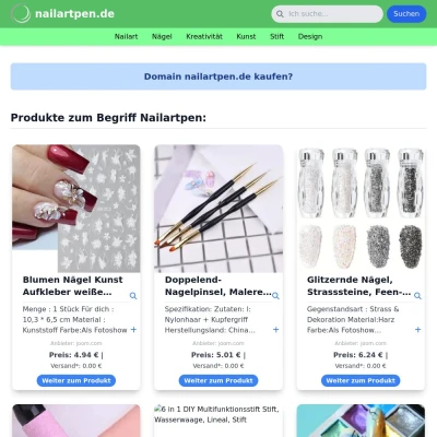 Screenshot nailartpen.de