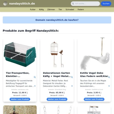Screenshot nandaysittich.de