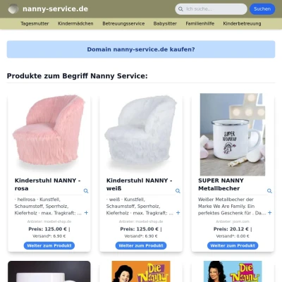 Screenshot nanny-service.de