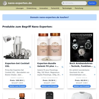 Screenshot nano-experten.de