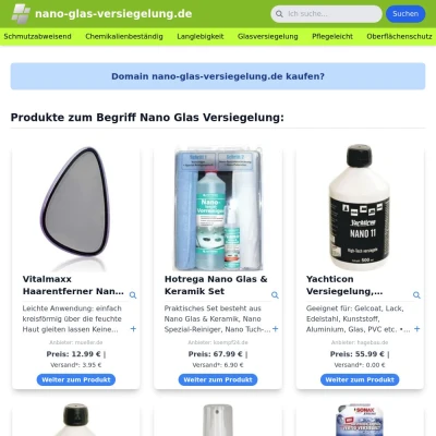 Screenshot nano-glas-versiegelung.de