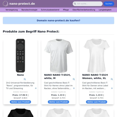 Screenshot nano-protect.de