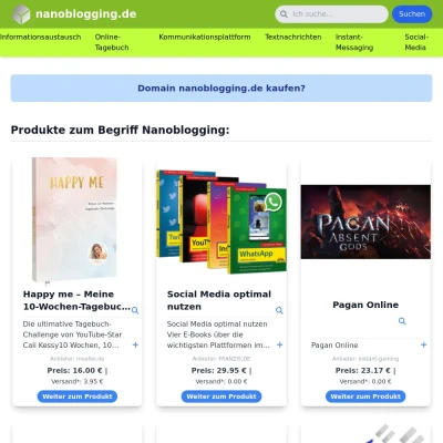 Screenshot nanoblogging.de