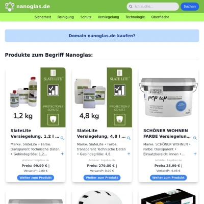 Screenshot nanoglas.de