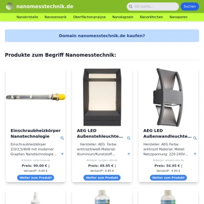 Screenshot nanomesstechnik.de