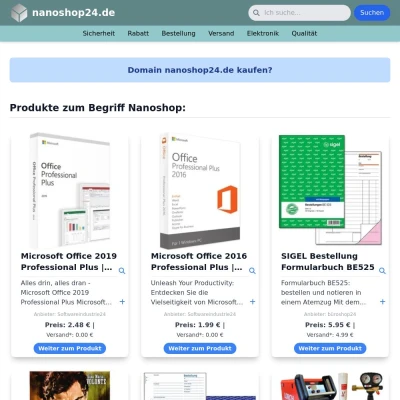 Screenshot nanoshop24.de