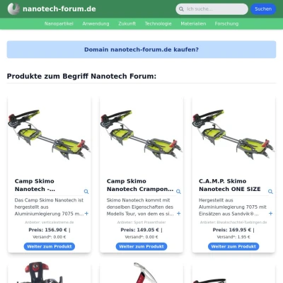 Screenshot nanotech-forum.de