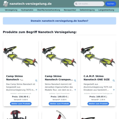 Screenshot nanotech-versiegelung.de