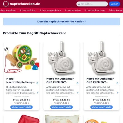 Screenshot napfschnecken.de