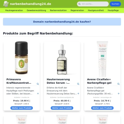 Screenshot narbenbehandlung24.de