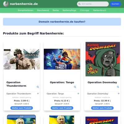 Screenshot narbenhernie.de