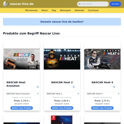 Screenshot nascar-live.de