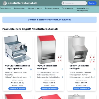 Screenshot nassfutterautomat.de
