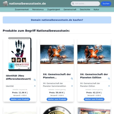 Screenshot nationalbewusstsein.de