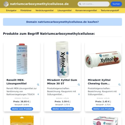 Screenshot natriumcarboxymethylcellulose.de