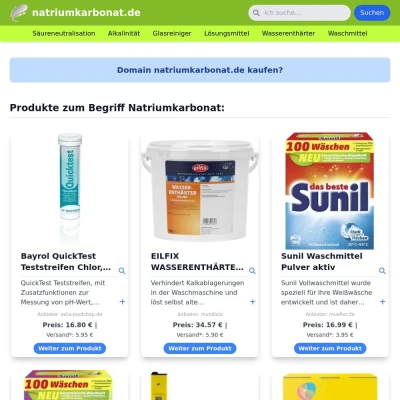 Screenshot natriumkarbonat.de