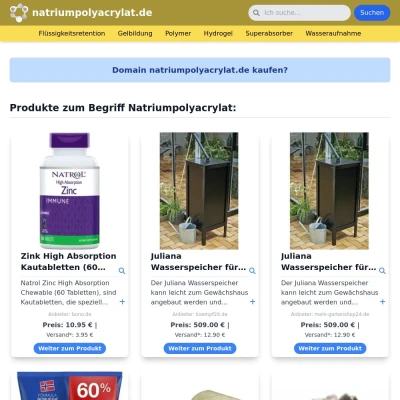 Screenshot natriumpolyacrylat.de