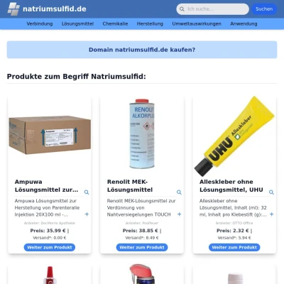 Screenshot natriumsulfid.de