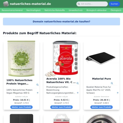 Screenshot natuerliches-material.de
