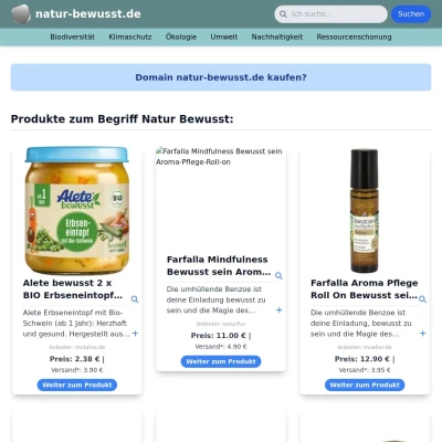 Screenshot natur-bewusst.de