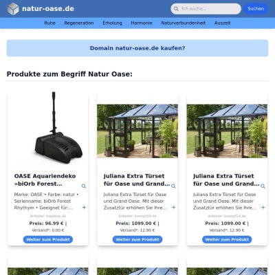 Screenshot natur-oase.de