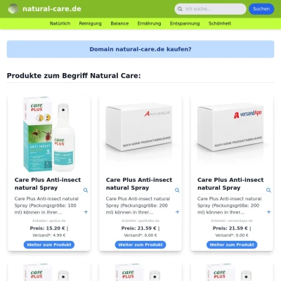 Screenshot natural-care.de