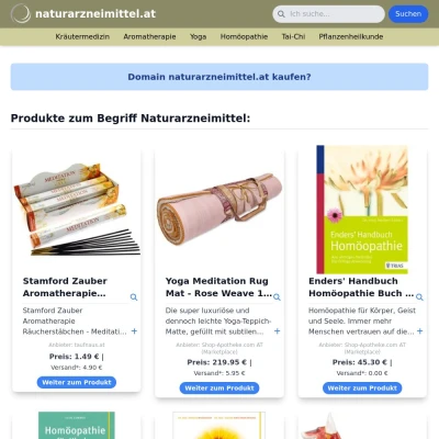 Screenshot naturarzneimittel.at