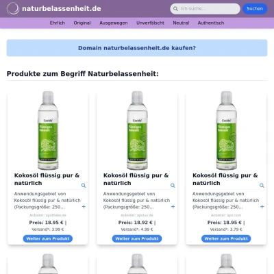 Screenshot naturbelassenheit.de