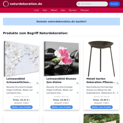 Screenshot naturdekoration.de