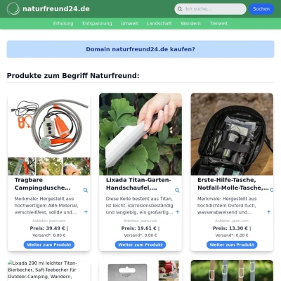 Screenshot naturfreund24.de