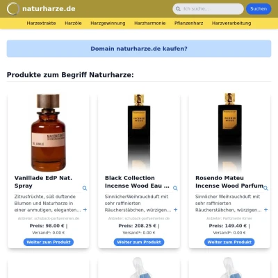 Screenshot naturharze.de