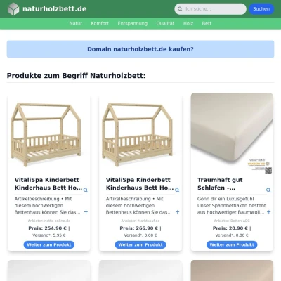 Screenshot naturholzbett.de