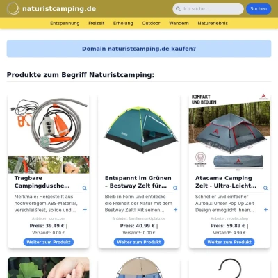 Screenshot naturistcamping.de