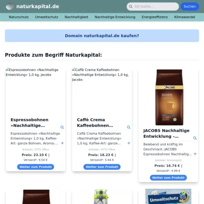 Screenshot naturkapital.de