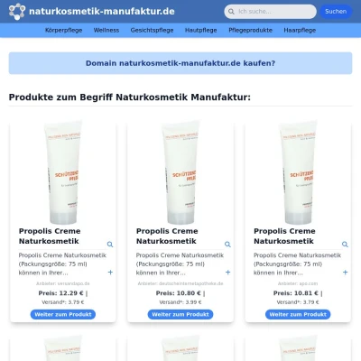 Screenshot naturkosmetik-manufaktur.de