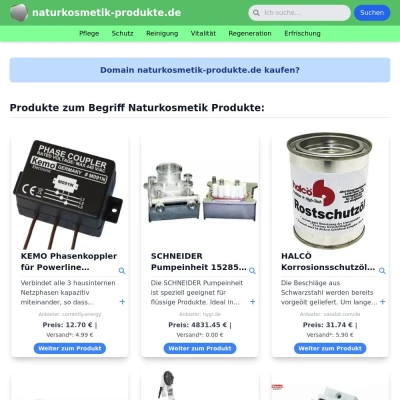 Screenshot naturkosmetik-produkte.de