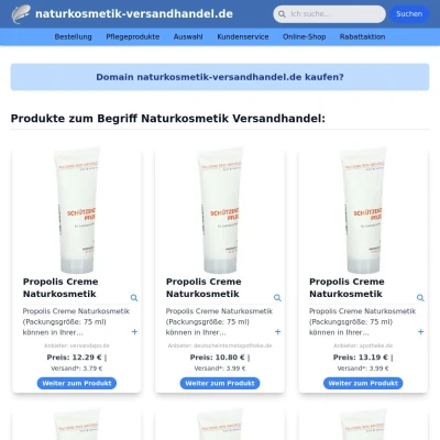 Screenshot naturkosmetik-versandhandel.de