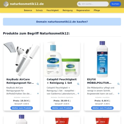 Screenshot naturkosmetik12.de