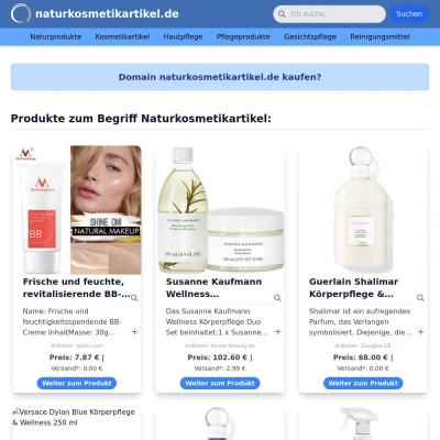 Screenshot naturkosmetikartikel.de