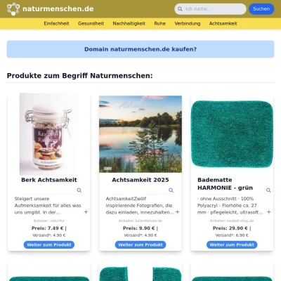 Screenshot naturmenschen.de