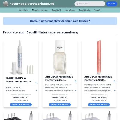 Screenshot naturnagelverstaerkung.de