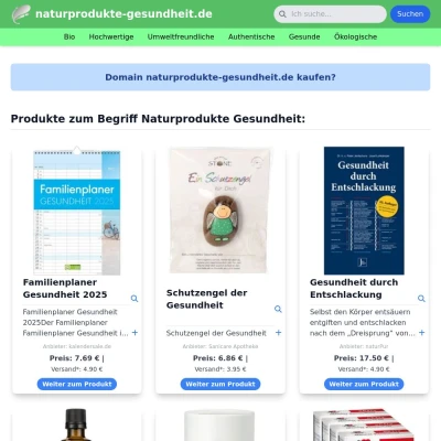 Screenshot naturprodukte-gesundheit.de