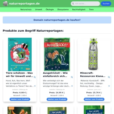 Screenshot naturreportagen.de