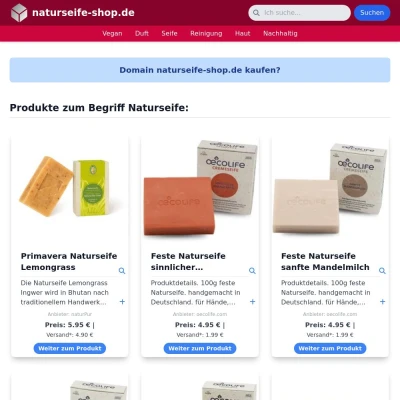 Screenshot naturseife-shop.de