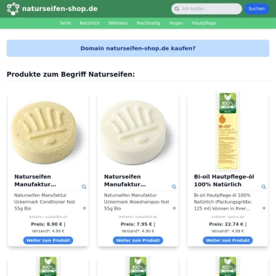 Screenshot naturseifen-shop.de