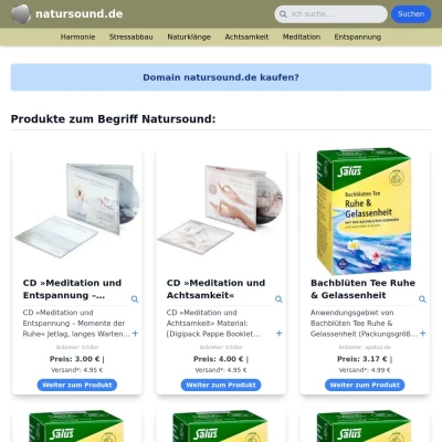 Screenshot natursound.de