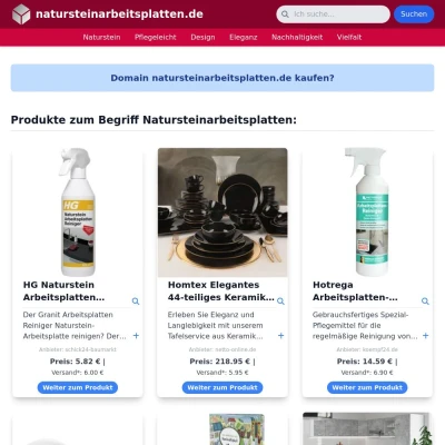 Screenshot natursteinarbeitsplatten.de