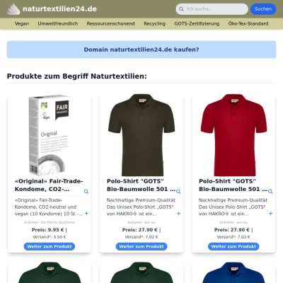 Screenshot naturtextilien24.de